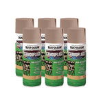 Camouflage Spray Paint, Flat Khaki, 12 oz Aerosol Can, 6/Carton