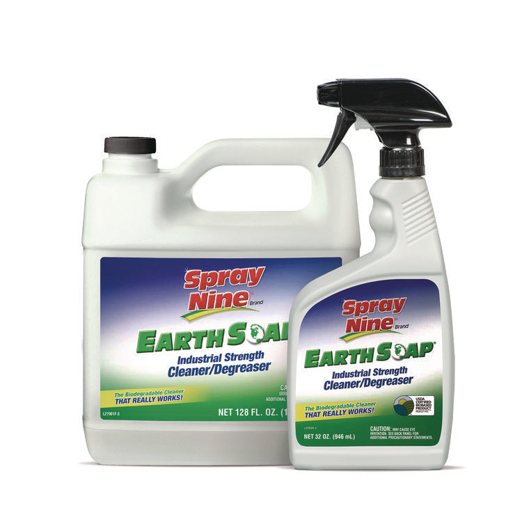 Earth Soap Concentrated Cleaner/Degreaser, 1 gal Bottle, 4/Carton