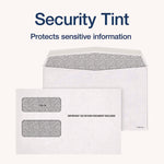 1099 Double Window Envelope, Commercial Flap, Gummed Closure, 5.63 x 9, White, 24/Pack