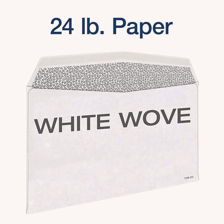 1099 Double Window Envelope, Commercial Flap, Gummed Closure, 5.63 x 9, White, 24/Pack