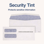 1099 Double Window Envelope, Commercial Flap, Gummed Closure, 3.75 x 8.75, White, 24/Pack