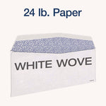 1099 Double Window Envelope, Commercial Flap, Gummed Closure, 3.75 x 8.75, White, 24/Pack