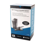 Saf-T-Scoop and Guardian System for Ice Machines, 12 oz to 16 oz Ice Scoop, Transparent Blue, 50/Carton