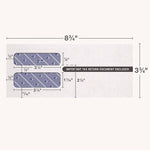 1099 Double Window Envelope, Commercial Flap, Self-Adhesive Closure, 3.75 x 8.75, White, 24/Pack