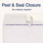 1099 Double Window Envelope, Commercial Flap, Self-Adhesive Closure, 3.75 x 8.75, White, 24/Pack