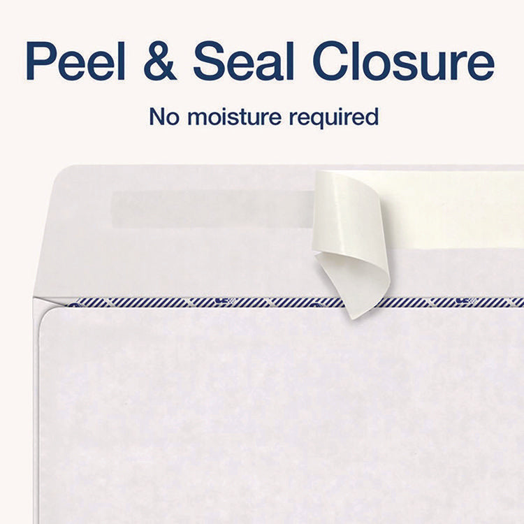 1099 Double Window Envelope, Commercial Flap, Self-Adhesive Closure, 3.75 x 8.75, White, 24/Pack