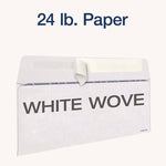 1099 Double Window Envelope, Commercial Flap, Self-Adhesive Closure, 3.75 x 8.75, White, 24/Pack