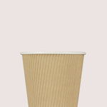 Ripple Hot Cups, 10 oz, Paper, Kraft/White, 500/Carton