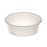 Plastic Portion Cup, 1.5 oz, Translucent, 125/Sleeve, 20 Sleeves/Carton