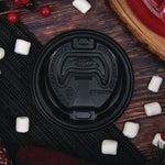 Optima Reclosable Lids for Hot Paper Cups, Fits 12 oz to 24 oz Hot Cups, Plastic, Black, 1,200/Carton