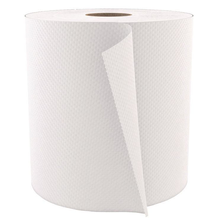 Select Roll Paper Towels, 1-Ply, 7.88" x 1,000 ft, White, 6/Carton