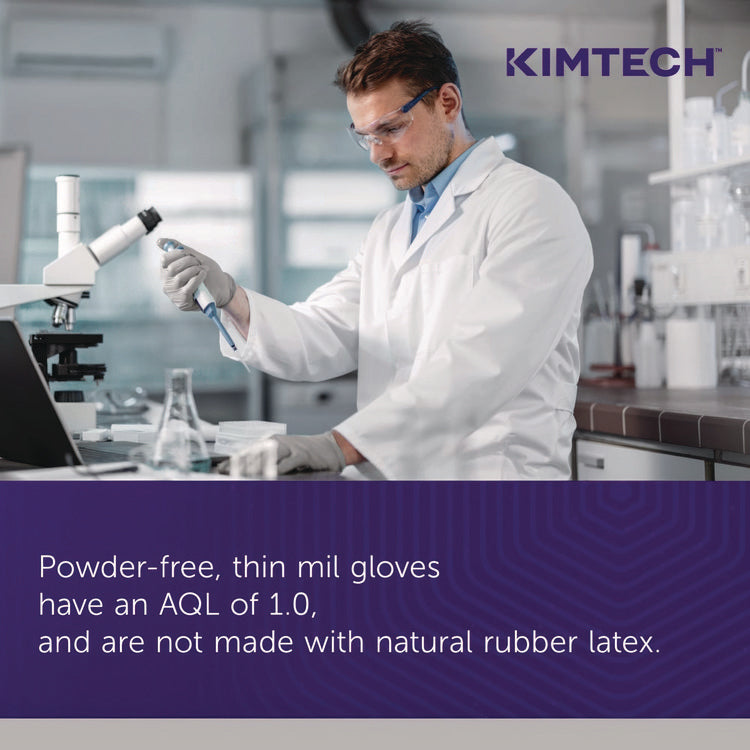 STERLING Nitrile Exam Gloves, Powder-Free, X-Small, 3.5 mil Thick, 12" Long, Sterling Gray, 100/Box