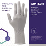 STERLING Nitrile Exam Gloves, Powder-Free, X-Small, 3.5 mil Thick, 12" Long, Sterling Gray, 100/Box