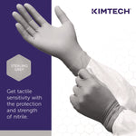 STERLING Nitrile Exam Gloves, Powder-Free, X-Small, 3.5 mil Thick, 12" Long, Sterling Gray, 100/Box