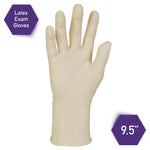 PFE Latex Exam Gloves, Powder-Free, X-Large, 6.3 mil Thick, 9.5" Long, Natural, 1,000/Carton