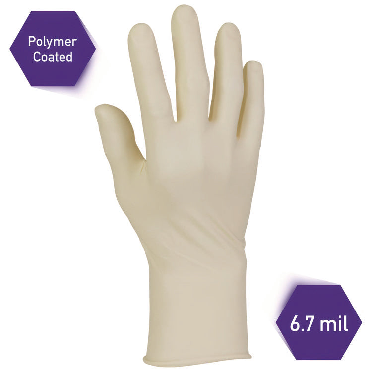 PFE Latex Exam Gloves, Powder-Free, X-Large, 6.3 mil Thick, 9.5" Long, Natural, 1,000/Carton