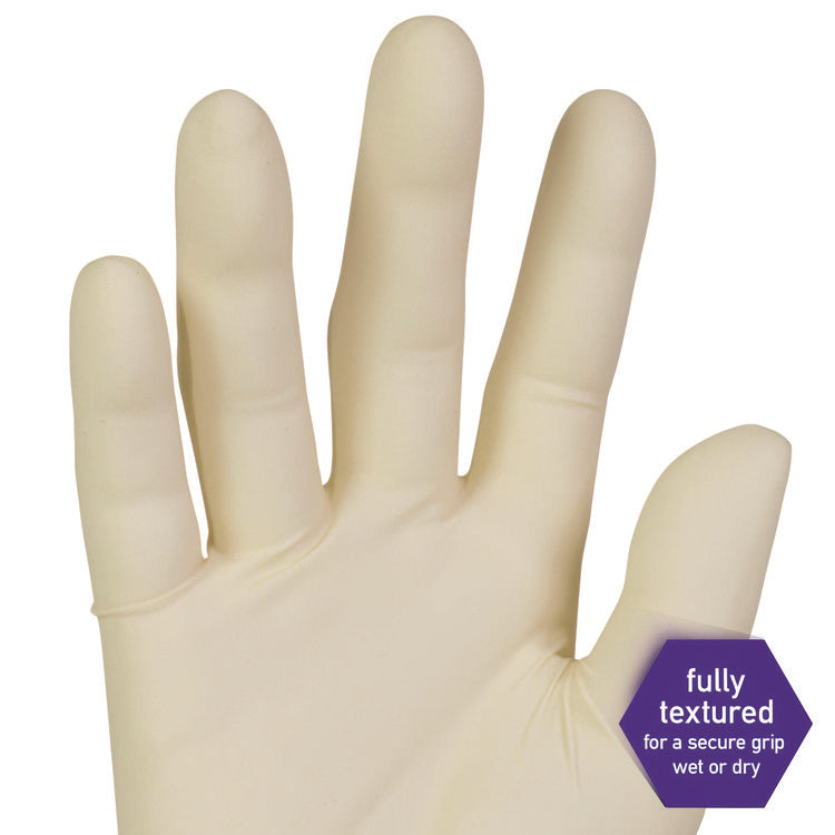 PFE Latex Exam Gloves, Powder-Free, X-Large, 6.3 mil Thick, 9.5" Long, Natural, 1,000/Carton