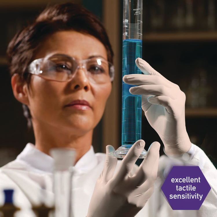 PFE Latex Exam Gloves, Powder-Free, X-Large, 6.3 mil Thick, 9.5" Long, Natural, 1,000/Carton