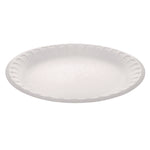 Placesetter Satin Non-Laminated Economy Foam Dinnerware, Plate, 9" dia, White, 500/Carton