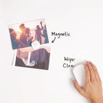 Magnetic Dry Erase Board with Wood Frame, 36" x 24" (Actual Size: 35" x 23"), White Surface, Black Wood Frame