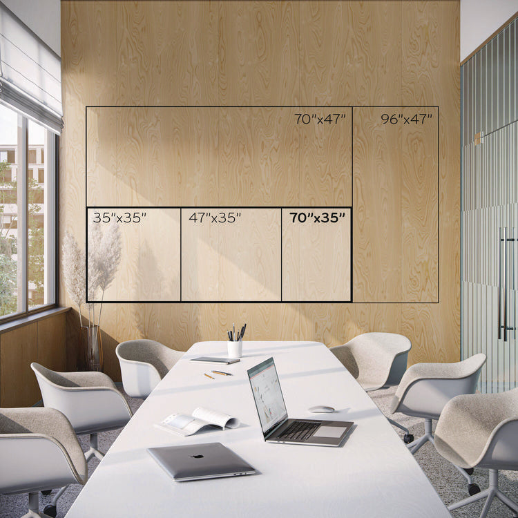 Glass Dry Erase Board, 72" x 36" (Actual Size: 70" x 35"), White Surface