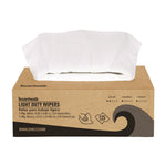 One-Ply Paper Wipers, 9.84 x 9.06, White, 125 Wipers/Box, 18 Boxes/Carton