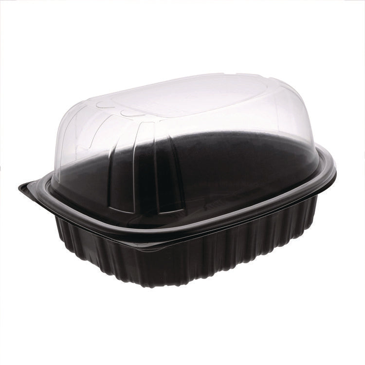 ClearView MealMaster Chicken Roaster, 10.75 x 8.5 x 4.25, Black/Clear, Plastic, 95/Carton