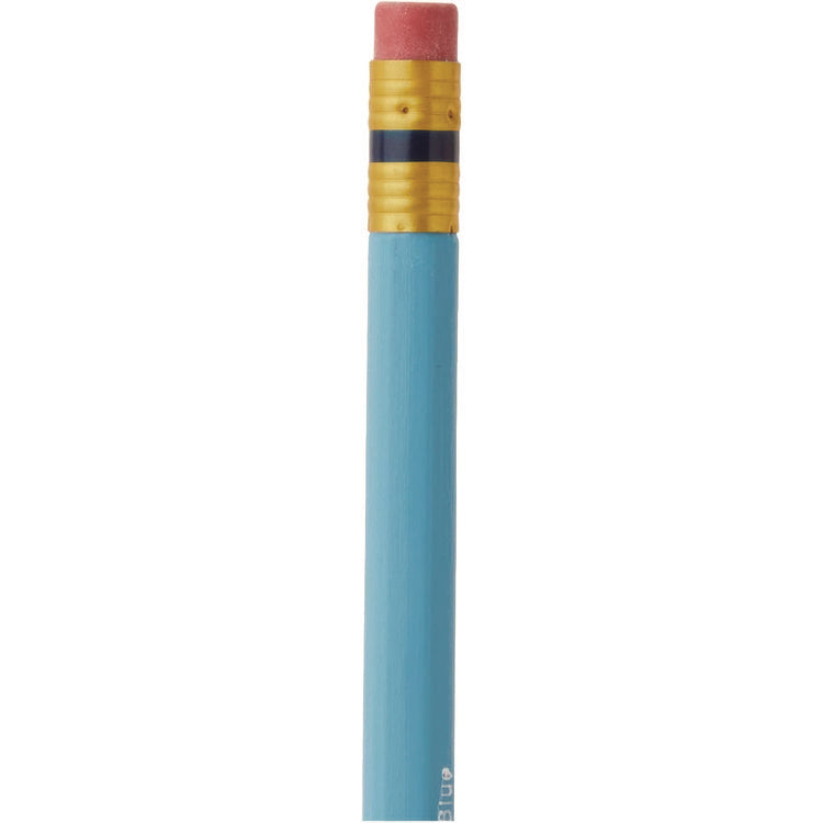 Col-Erase Pencil with Eraser, 0.7 mm, 2B, Non-Photo Blue Lead, Non-Photo Blue Barrel, Dozen