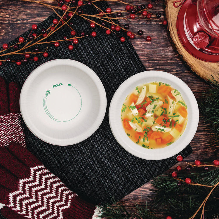 Compostable Paper Dinnerware, ProPlanet Seal, Bowl, 12 oz, White, 125/Pack