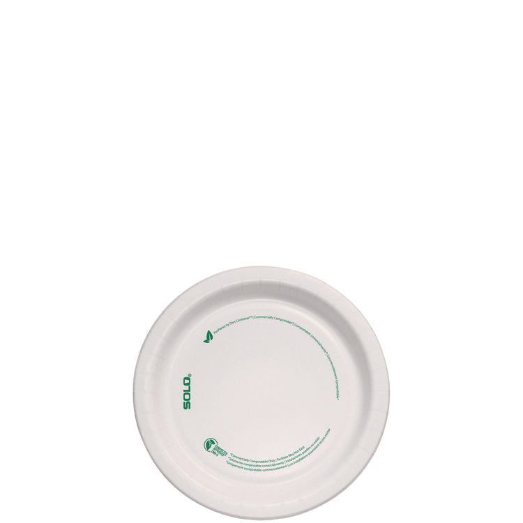 Compostable Paper Dinnerware, ProPlanet, Plate, 6" dia, White, 125/Pack