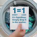 Liquidless Laundry Detergent Sheets, Free and Clear, 50 Sheets/Pack, 10 Packs/Carton