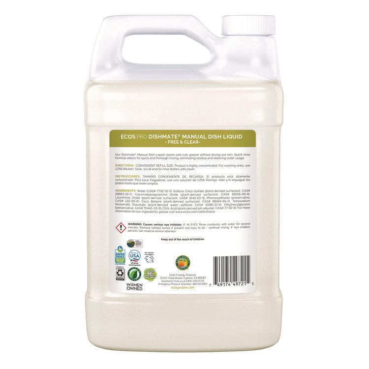 Dishmate Manual Dish Liquid, 128 oz Bottle