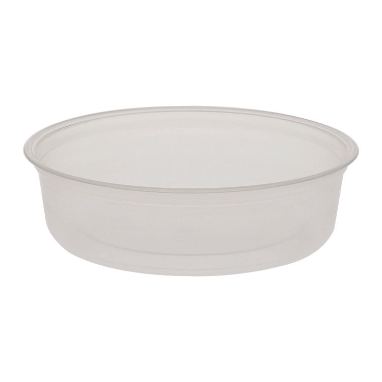Microwavable Deli Containers, 6 oz, 4.6" Diameter x 1.3" h, Clear, Plastic, 500/Carton
