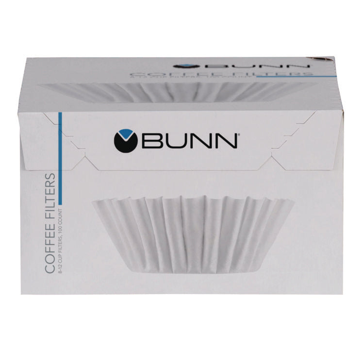 Coffee Filters, 8 To 12 Cup Size, Flat Bottom, 100/pack, 12 Packs/carton