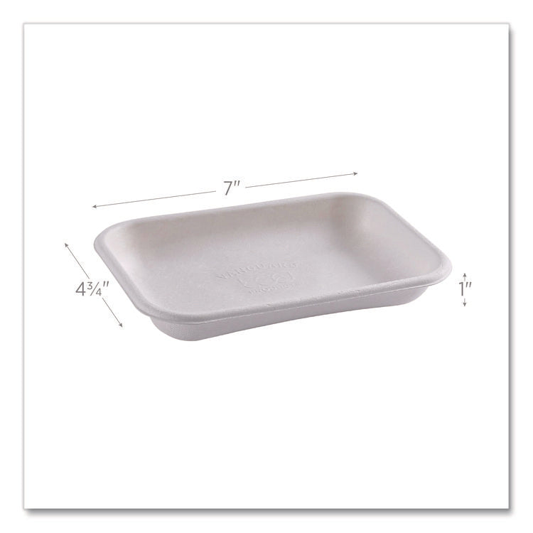WorldView Vanguard Rectangular Container, 12 oz, 7 x 4.75 x 1, Sugarcane Fiber, White, 400/Carton