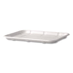 Meat and Produce Food Trays, 8.5 x 6.2 x 0.5, White, Sugarcane Fiber, 400/Carton