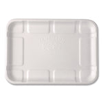 Meat and Produce Food Trays, 8.5 x 6.2 x 0.5, White, Sugarcane Fiber, 400/Carton