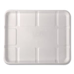 Meat and Produce Food Trays, 10.52 x 8.5 x 0.5, White, Sugarcane Fiber, 300/Carton