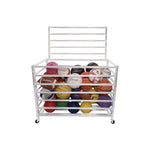 Economy Locking Ball Carrier, Metal, 264 lb Capacity, 23" x 45" x 32", White