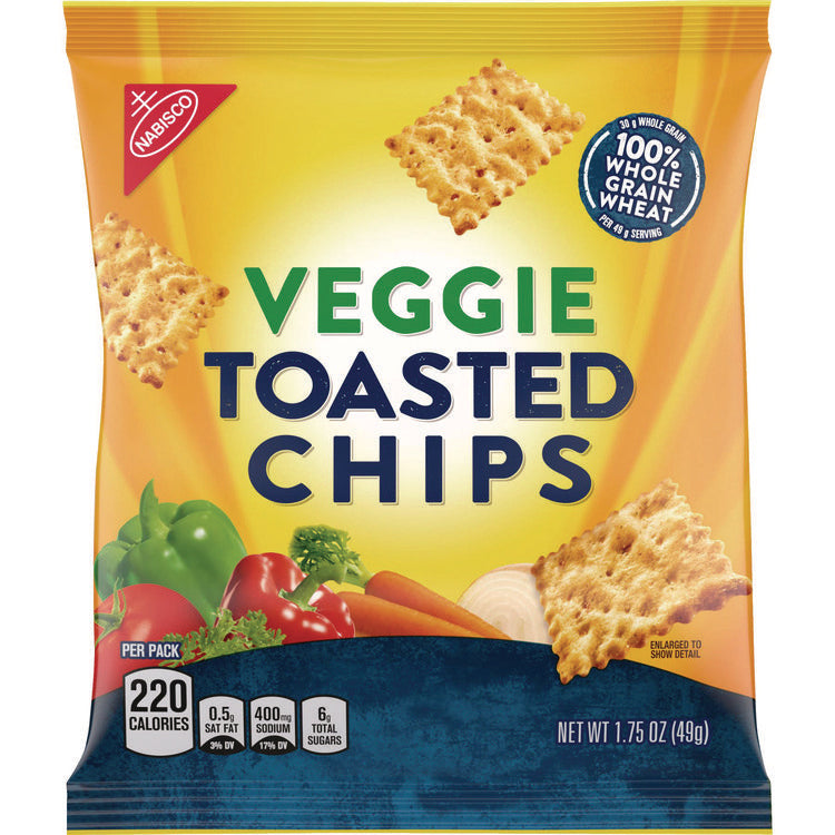 Wheat Thins Toasted Veggie Chips, 1.75 oz Bag, 60/Carton