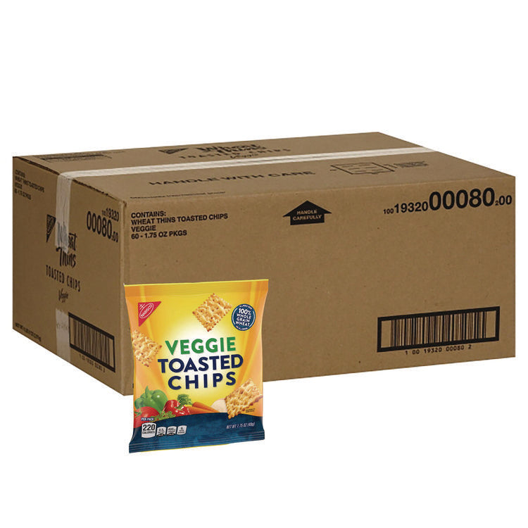 Wheat Thins Toasted Veggie Chips, 1.75 oz Bag, 60/Carton