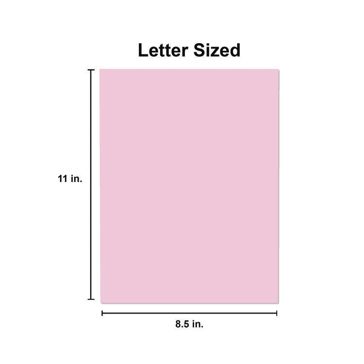 Deluxe Colored Paper, 20 lb Bond Weight, 8.5 x 11, Pink, 500 Sheets/Ream, 10 Reams/Carton