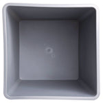 Untouchable Square Waste Receptacle, 35 gal, Plastic, Gray