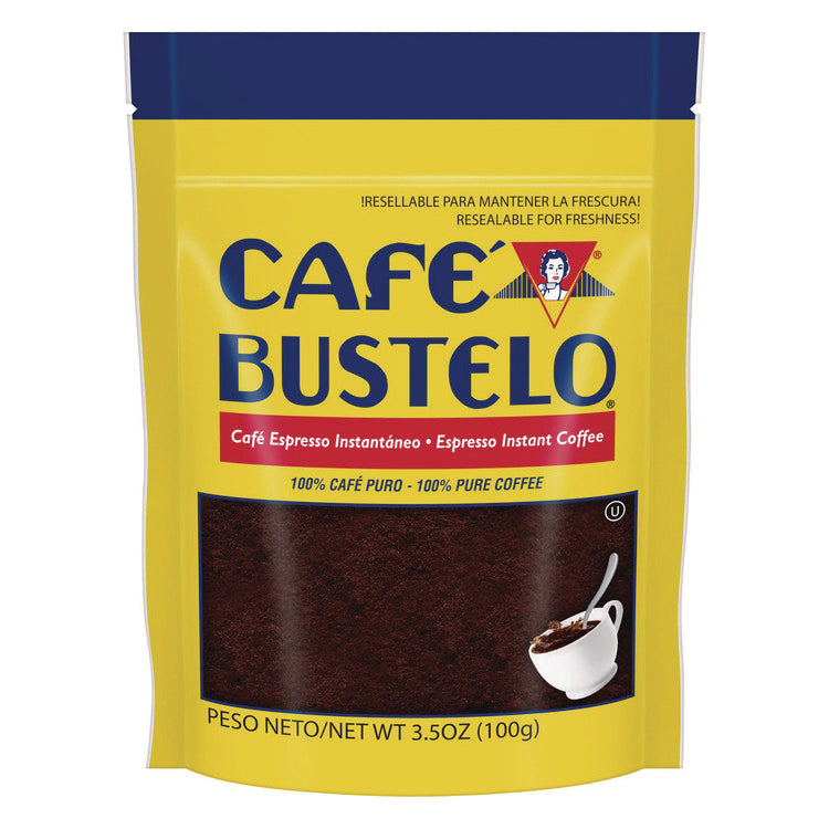 Cafe Bustelo Instant Coffee, Espresso, 3.5 oz Packet, 24/Carton