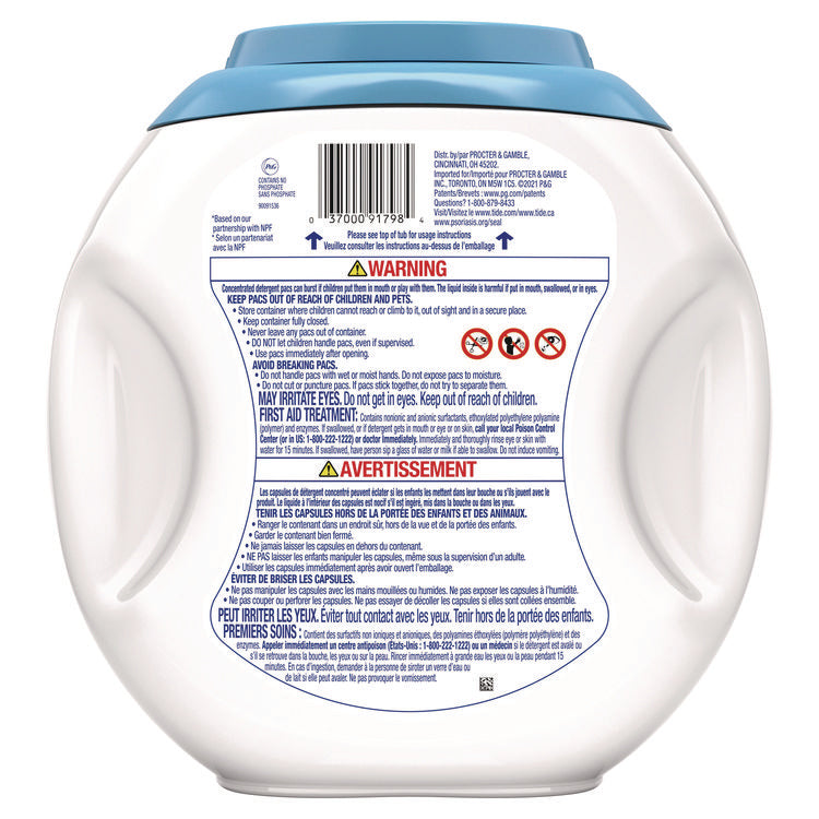 Pods, HE Compatible, Unscented, 81 Pods/Tub, 4 Tubs/Carton