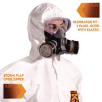A50 Breathable Splash and Particle Protection Overalls, White, X-Large, 25/Carton