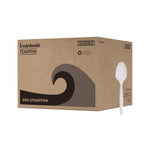 Mediumweight Polypropylene Cutlery, Spoon, 5.31", Plastic, White, 1,000/Carton