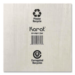 Corrugated Paper Boxes, 12 x 12 x 1.97, White/Brown, 50/Carton