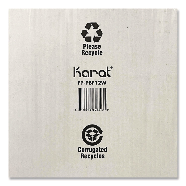 Corrugated Paper Boxes, 12 x 12 x 1.97, White/Brown, 50/Carton