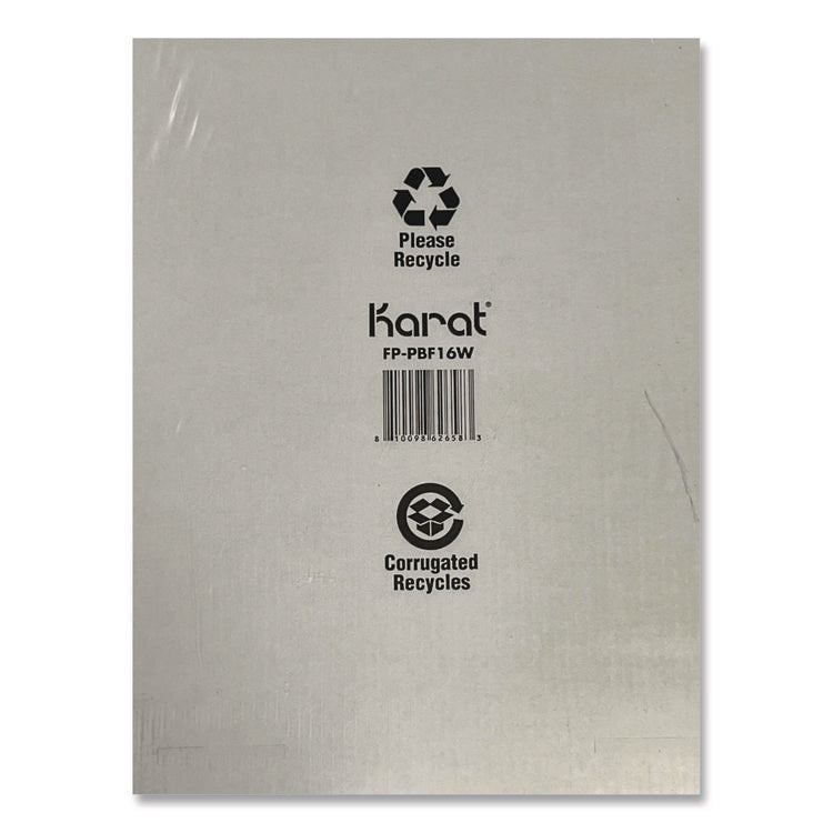 Corrugated Paper Boxes, 16 x 16 x 1.97, White/Brown, 50/Carton